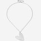 Ketting schuin speels hart zilverkleurig