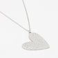 Ketting schuin speels hart zilverkleurig