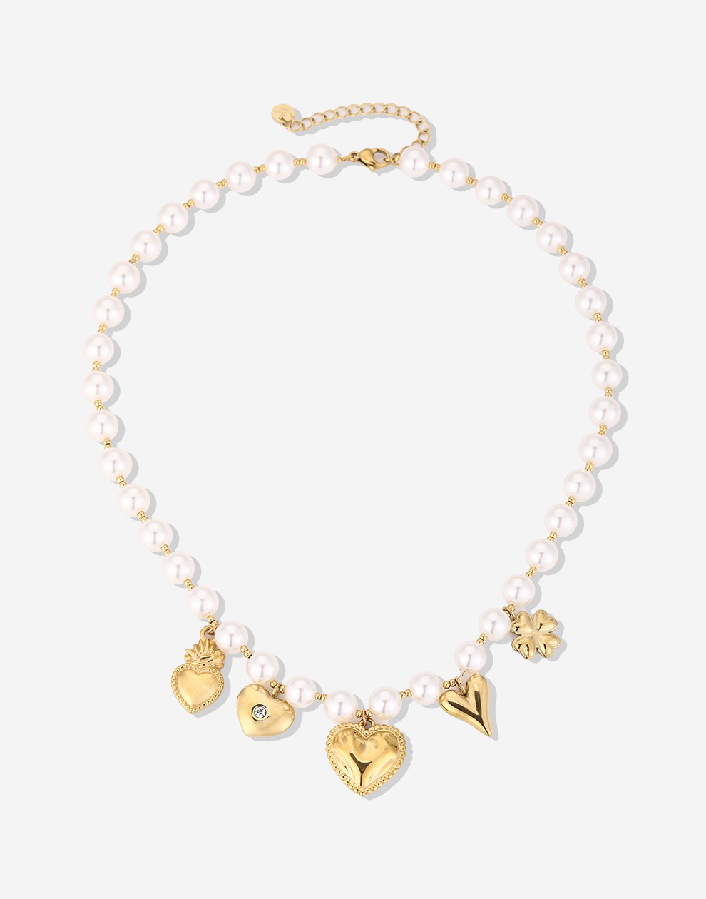 parelketting bedels love goudkleurig