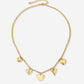 minimalistische bedelketting hartjes goudkleurig