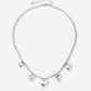 minimalistische bedelketting hartjes zilverkleurig