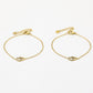 armbanden set twee hartjes met steentjes goudkleurig