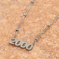 Ketting jaartal 2000 zilverkleurig