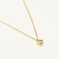 ketting steen hartjes vorm goudkleurig