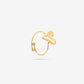 ring vintage hart goudkleurig