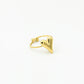 ring vintage hart goudkleurig