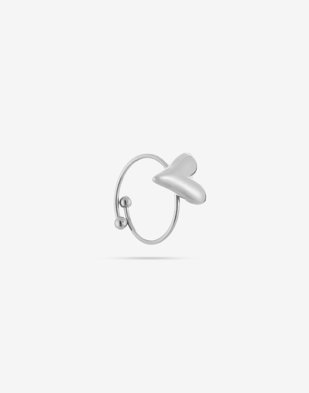 ring vintage hart zilverkleurig