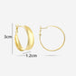 gebogen vintage hoop oorbellen 30mm goudkleurig
