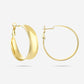curved vintage hoop earrings 40mm gold-colored