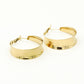 curved vintage hoop earrings 40mm gold-colored