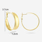 curved vintage hoop earrings 40mm gold-colored