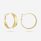 gebogen vintage hoop oorbellen met patroon goudkleurig