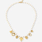 parelketting met vintage hartjes bedels