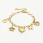 bedelarmband star love gold