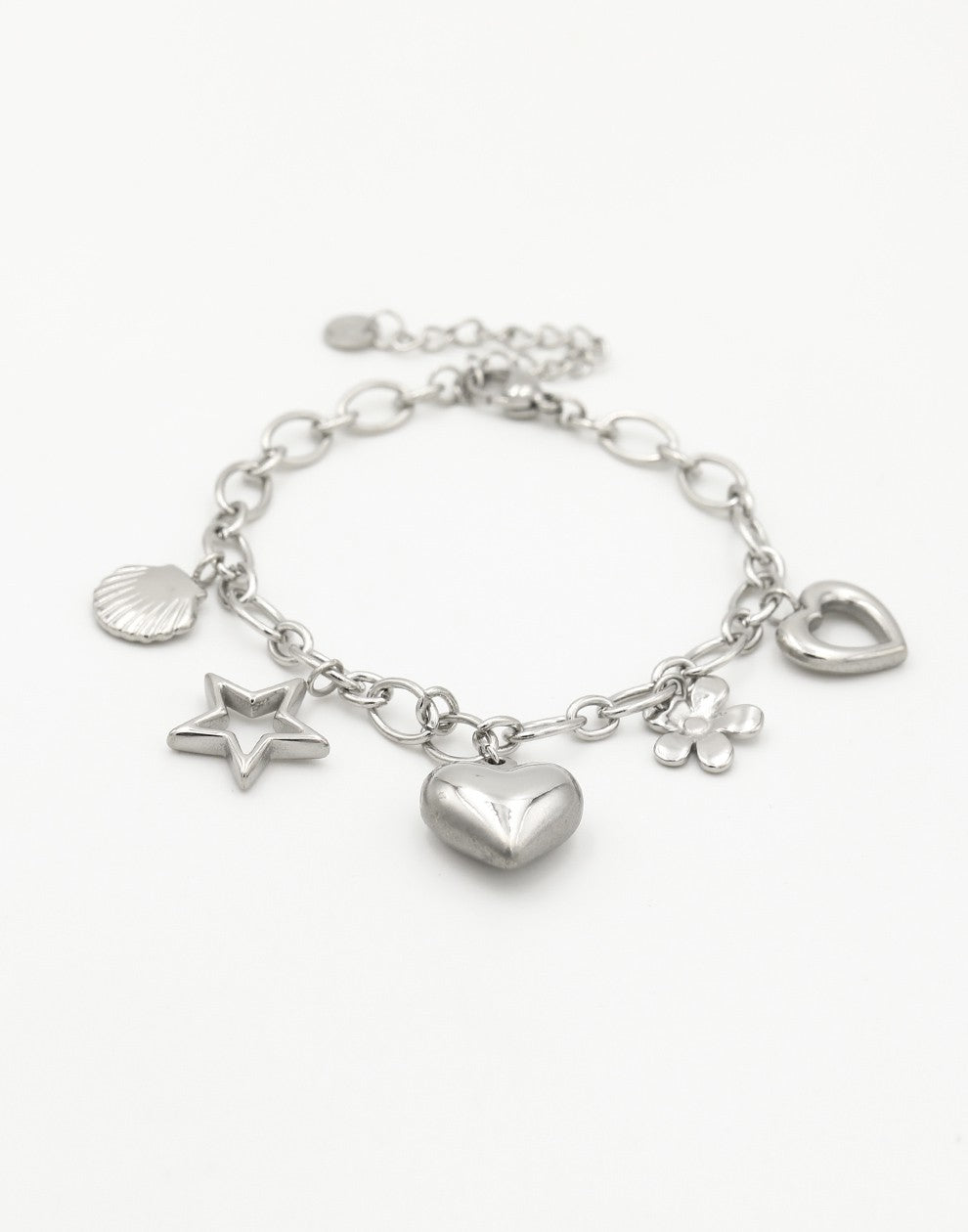bedelarmband star love zilverkleurig