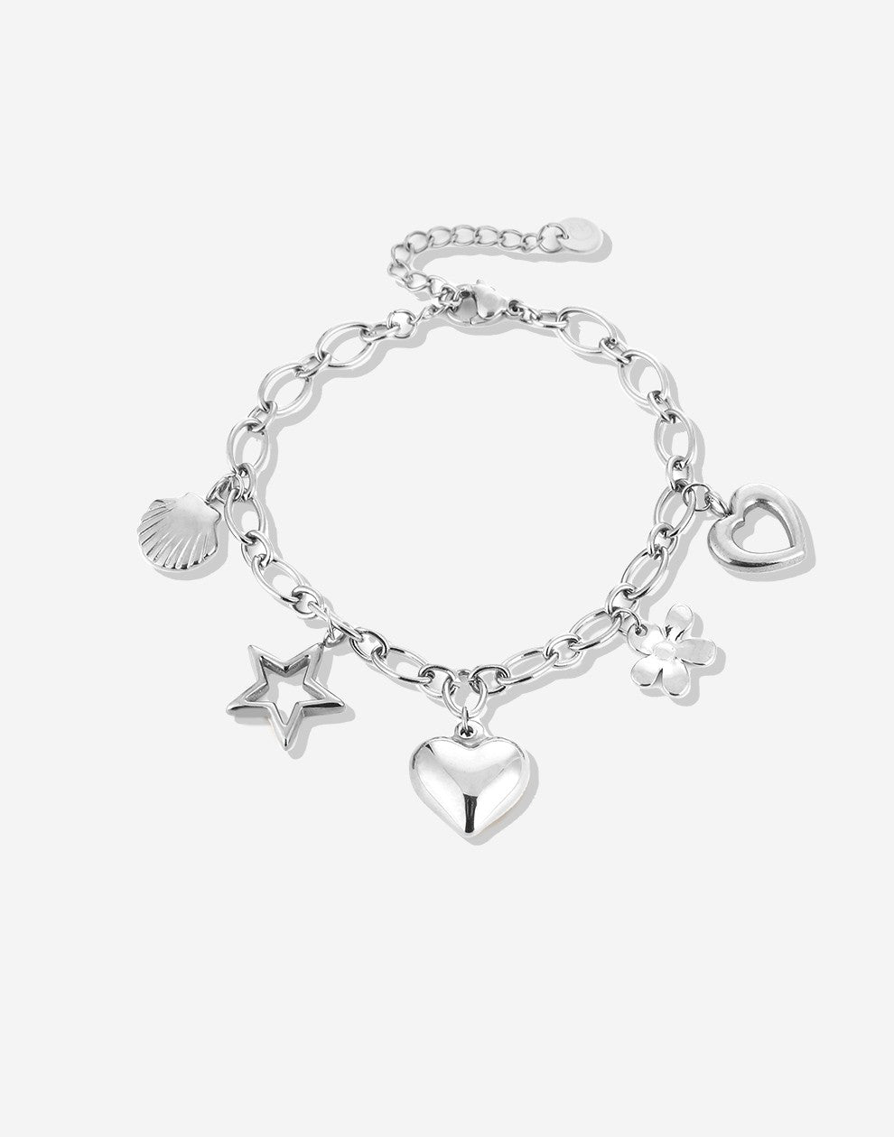 bedelarmband star love zilverkleurig