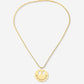 lange ketting smiley hanger goudkleurig