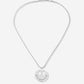 lange ketting smiley hanger zilverkleurig
