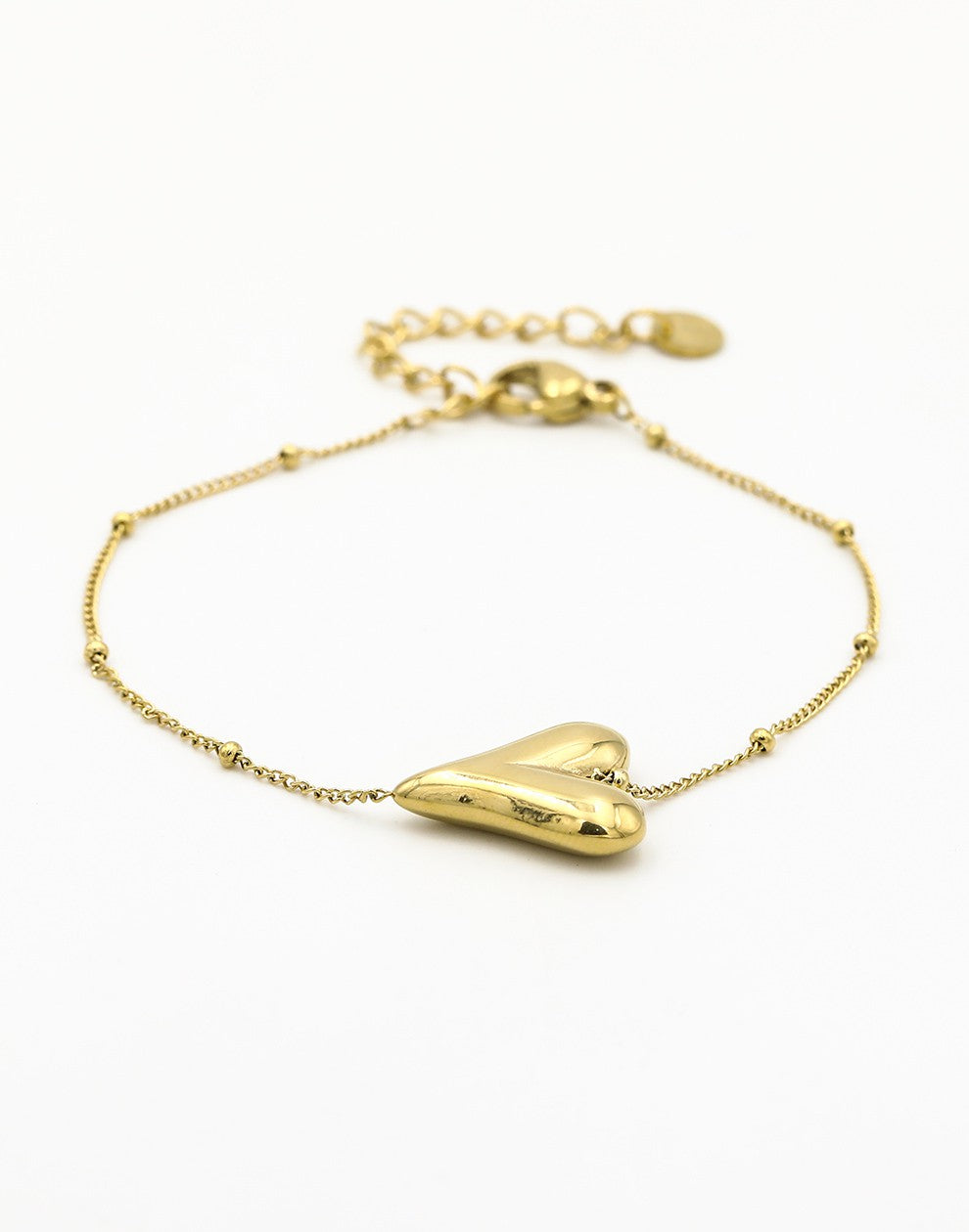 armband vintage hart goudkleurig