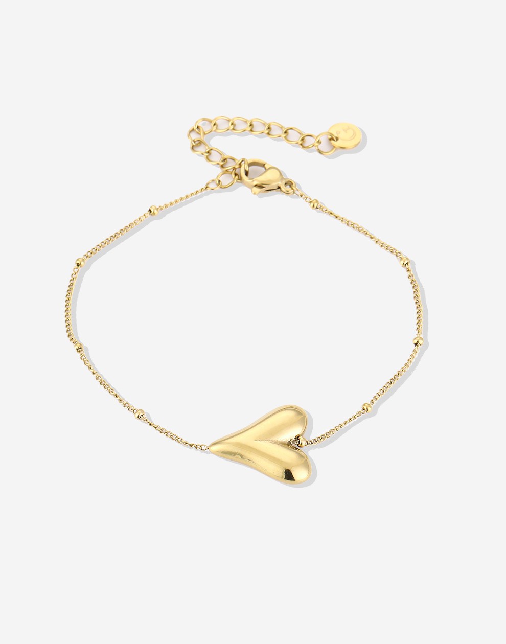 armband vintage hart goudkleurig
