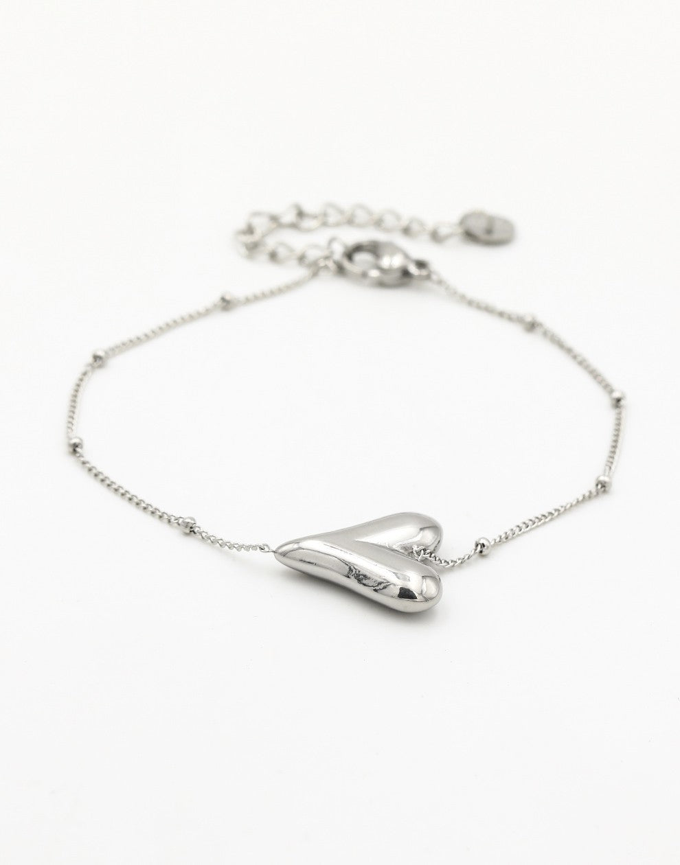 armband vintage hart zilverkleurig