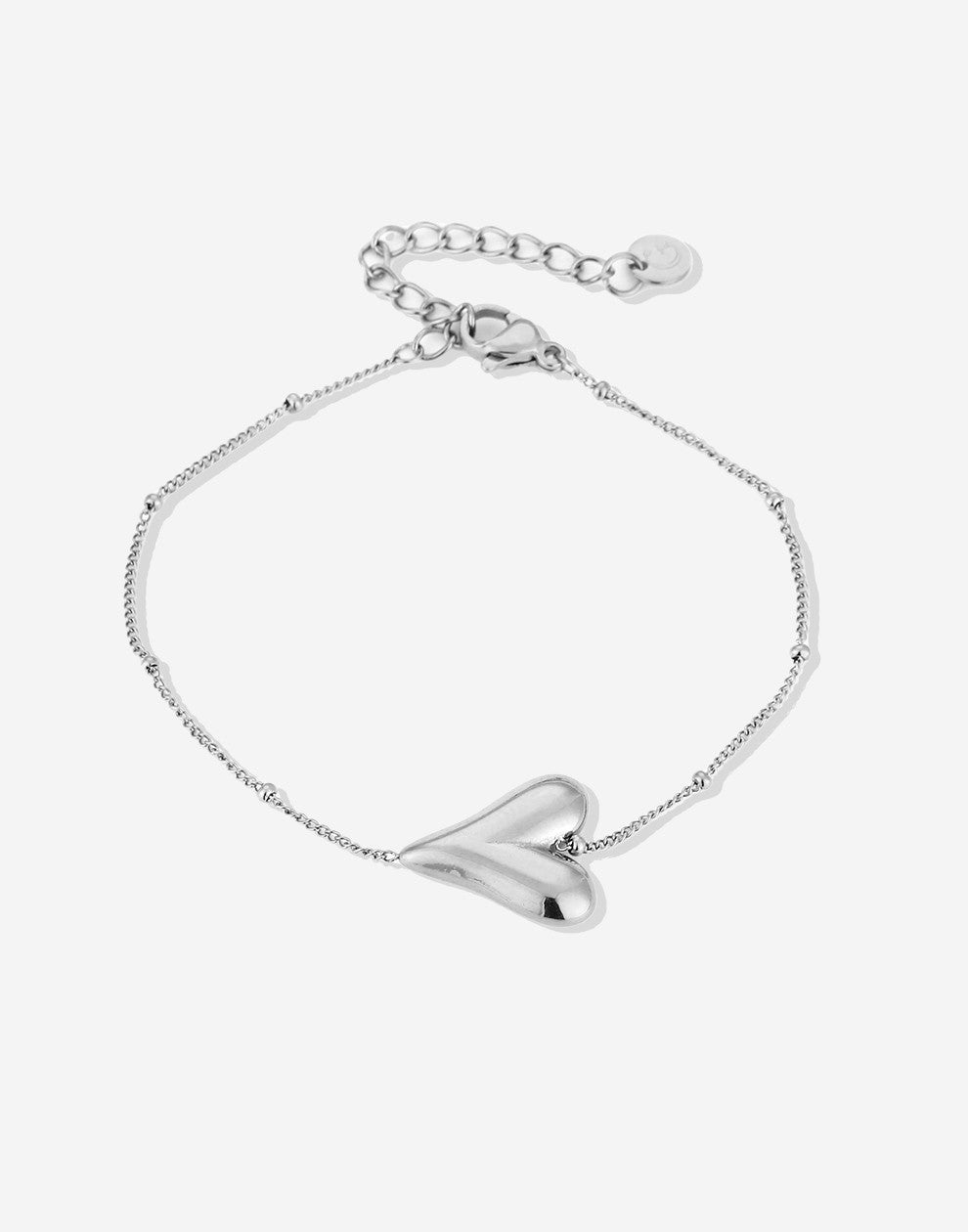 armband vintage hart zilverkleurig