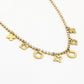 tennis ketting met symbolen hangers