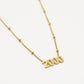 Ketting jaartal 2000 goudkleurig