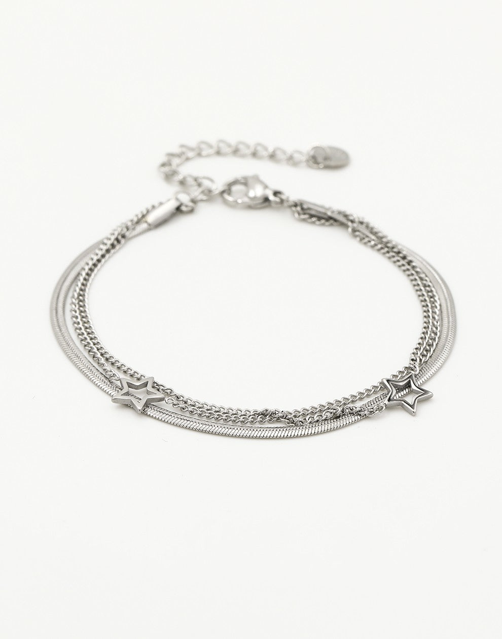 armband sterren zilverkleurig
