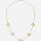 ketting witte klavers goukleurig