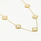 ketting witte klavers goukleurig