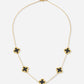 ketting zwarte klavers goudkleurig