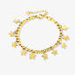 Schakelarmband vintage sterretjes goudkleurig
