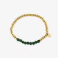 kralenarmbandje groen goudkleurig