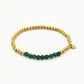 kralenarmbandje groen goudkleurig