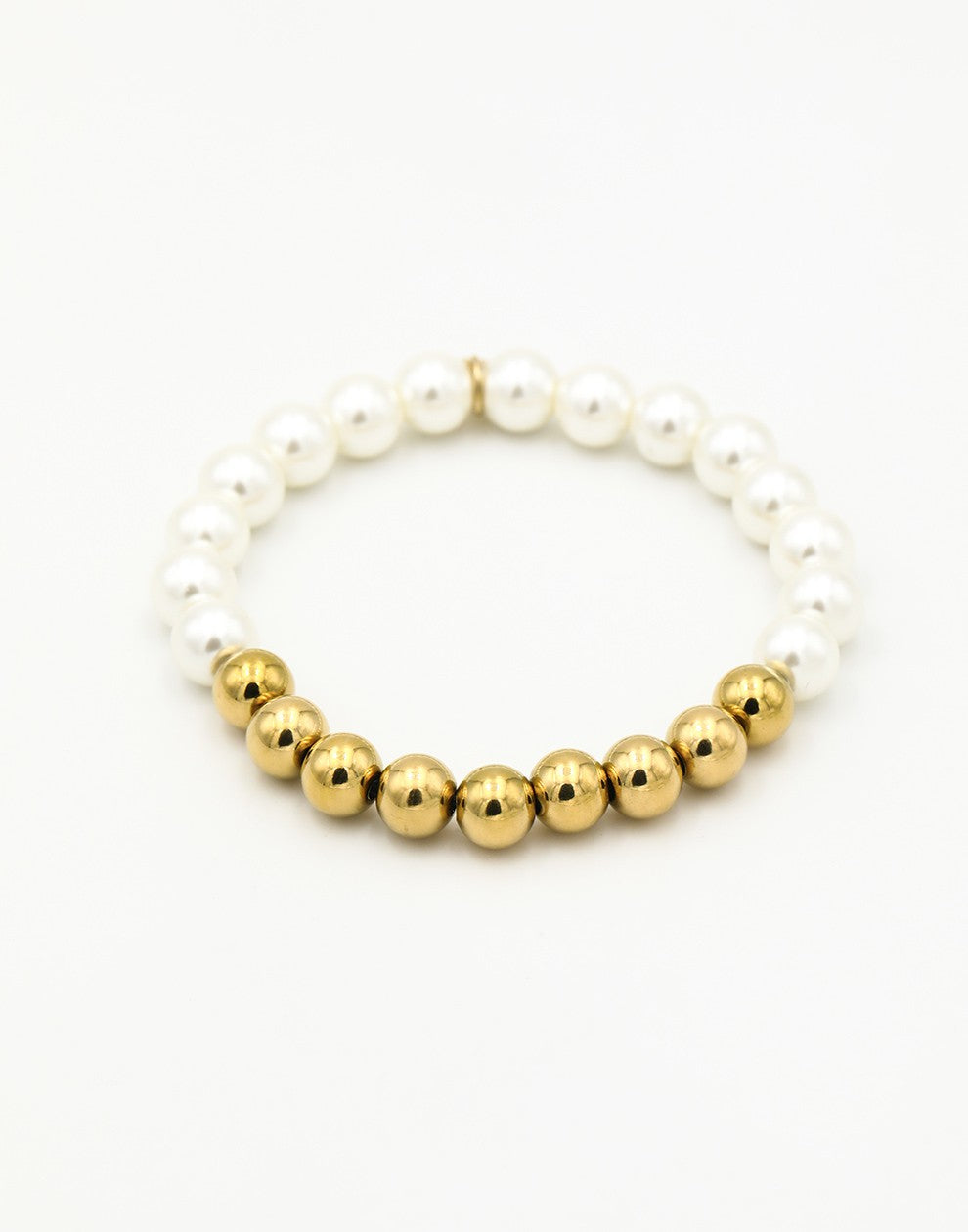 Bollen armband met parels