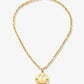 lange chunky chain met smiley goudkleurig