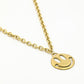 lange chunky chain met smiley goudkleurig
