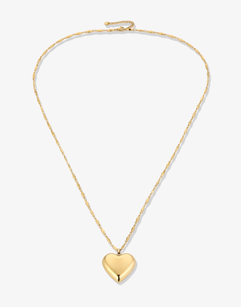 lange ketting met groot hart goudkleurig