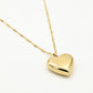 lange ketting met groot hart goudkleurig