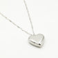 Lange ketting met groot hart zilverkleurig