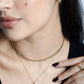 Ketting ronde steen goudkleurig