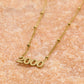 Ketting jaartal 2000 goudkleurig