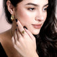 ring vintage hart goudkleurig