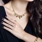 Bedelketting love goudkleurig