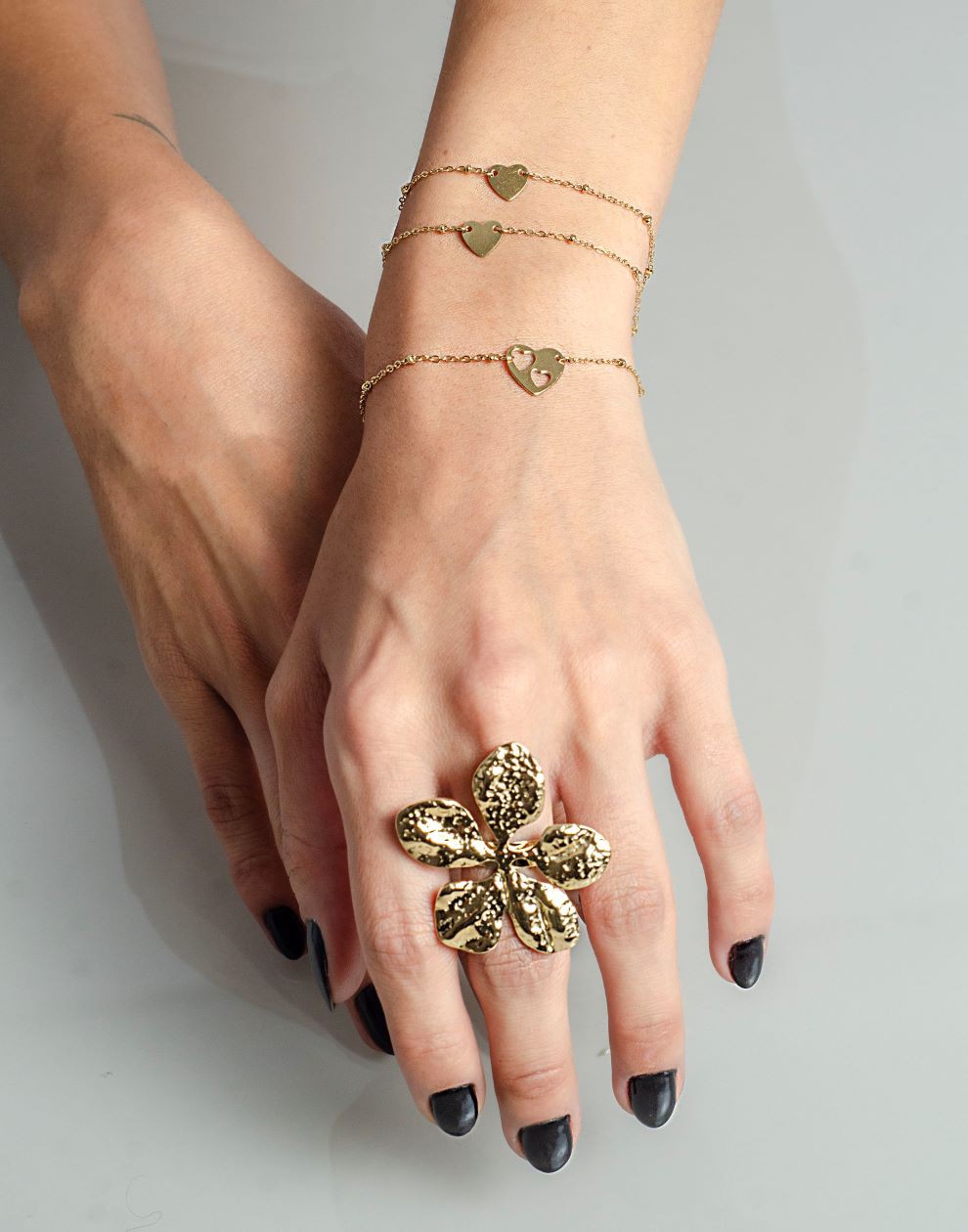 ring vintage bloem groot