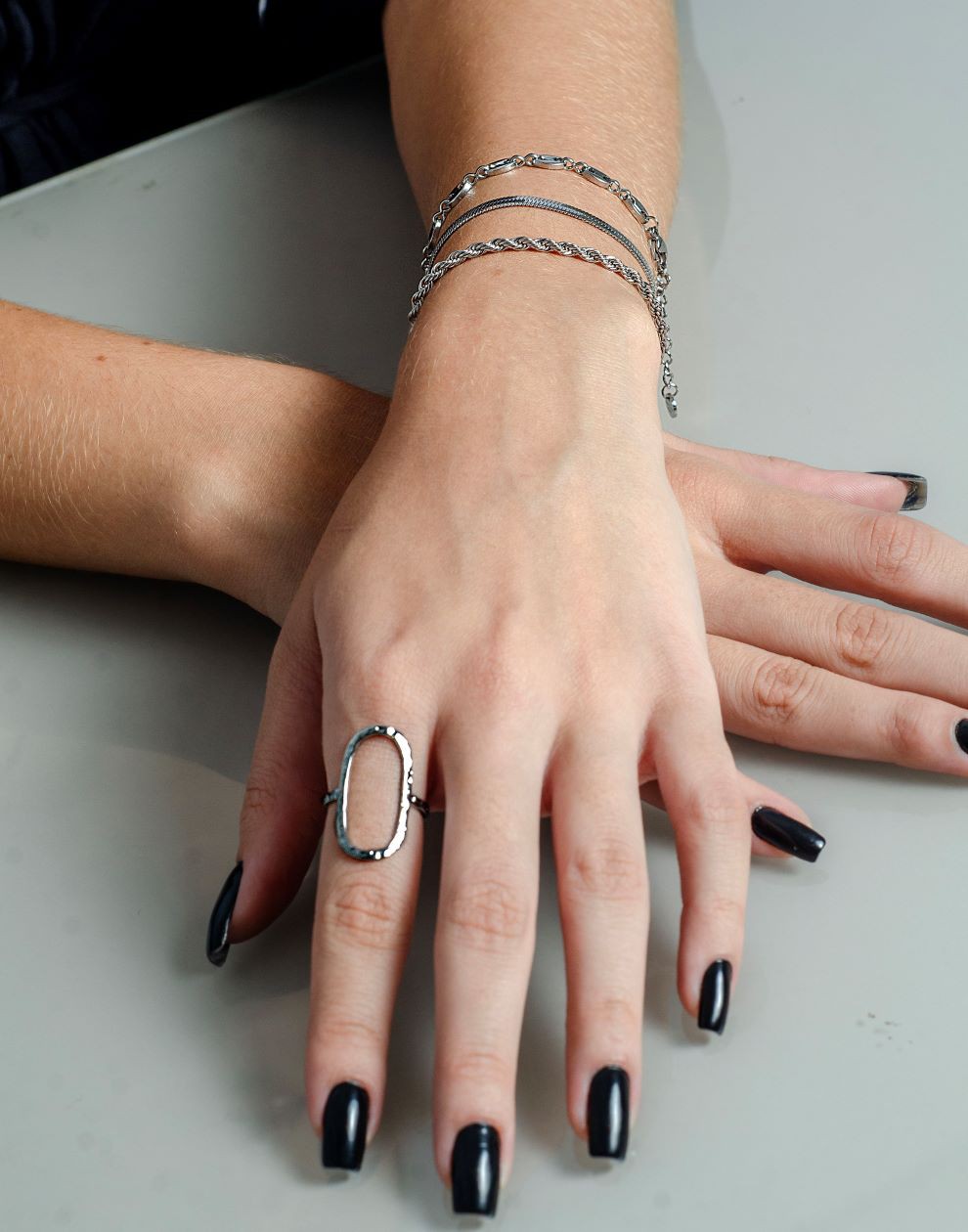 armbanden set zilverkleurig