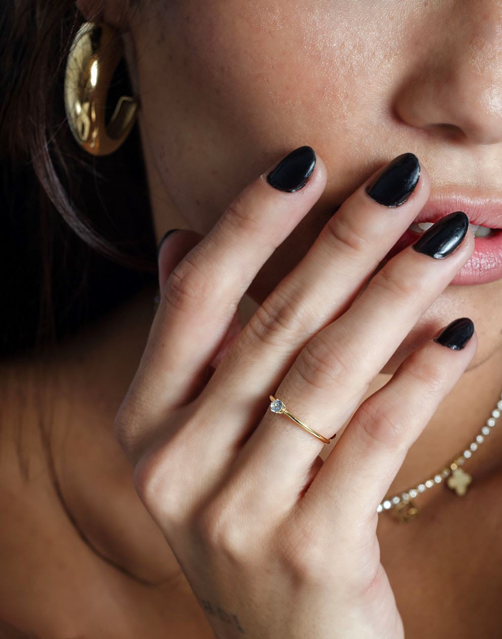 ring met steentje crystal