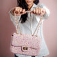 Luxe crossbody tas roze