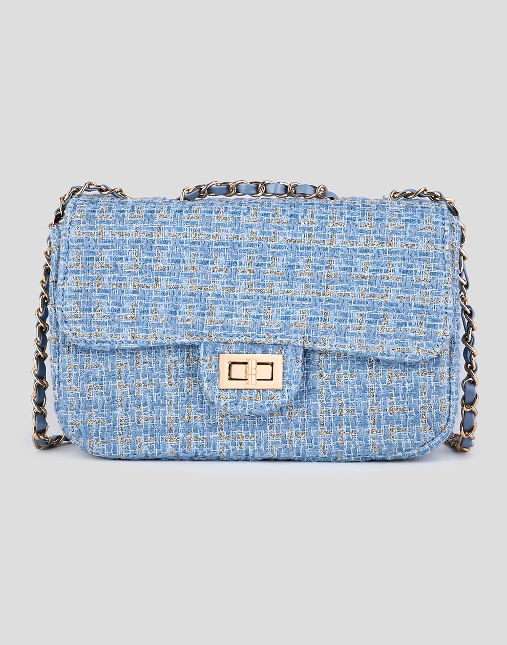 luxe crossbody tas licht blauw